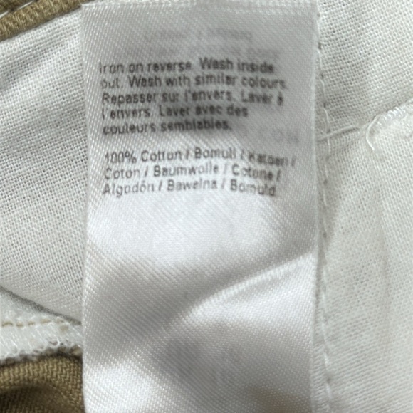 River Island 100% Cotton Khaki Green High Rise Paper Bag Belted Shorts Size US 6 - Picture 9 of 13